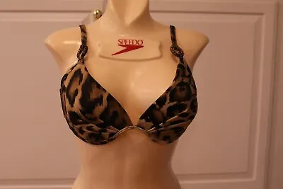 $29 • Buy Tara Grinna Cheetah Print Underwire Bra Style Swimsuit Top 38B/C
