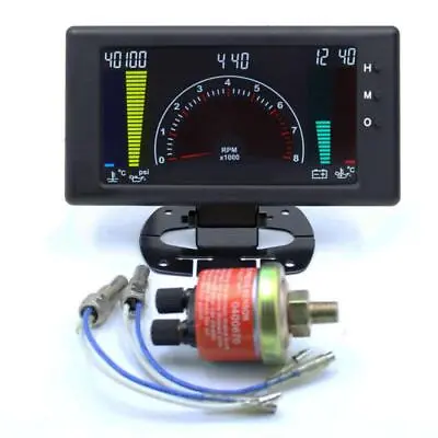 5 LCD Digital 6in1 Multifunction Gauge Car Tachometer/Water Temp/Clock/RPM Meter • $84