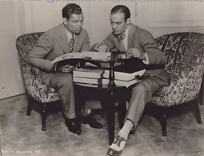 HOLLYWOOD GAY INTEREST Rudolph Valentino + MAX Schmeling  1930s ORIG Photo C21 • $99.99