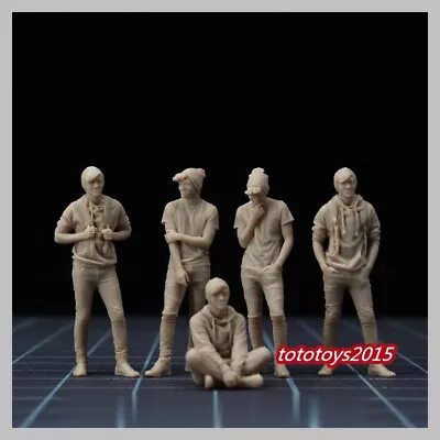 5pcs 1/43 Young Man Scene Doll MinituresFigures Model For Cars Vehicles Toys • $46.49