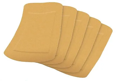 5 Extra Large Plasters Fabric Wound Dressing 50x100mm Sterile Aid Knee Elbow Pad • £3.49