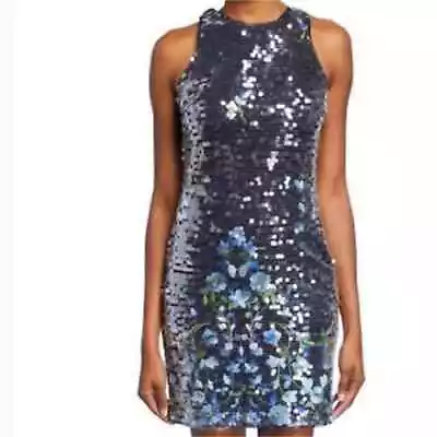 Aidan Mattox Sequin Embroidered Sleeveless Mini Dress Women's Size 4 Lined • $38.39