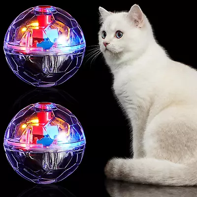 2 Pcs Cat Ball Ghost Hunting Light Up Cat Balls Toys Motion LED Motion Activated • $12.98