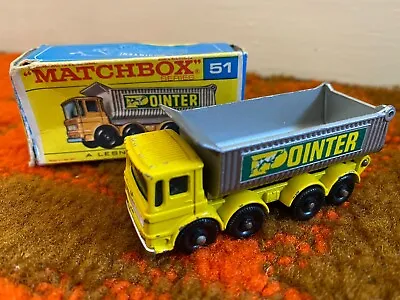 Matchbox Series 51 Pointer 8 Wheel Tipper With Box • £12