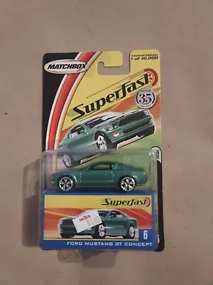Matchbox Superfast  35 Years Ford Mustang Gt Concept Green 2004 #6 Nip Nos • $13.88