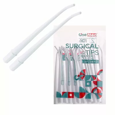 25pcs(1 Bag) Disposable White Surgical Aspirator Tips  1/8  Dental Suction Tips • $7.99