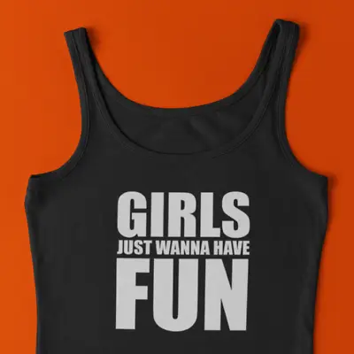 £11.99 • Buy Girls Just Wanna Have Fun Tank 80s Ladies Top Vest T-shirt Funny Music Slogan