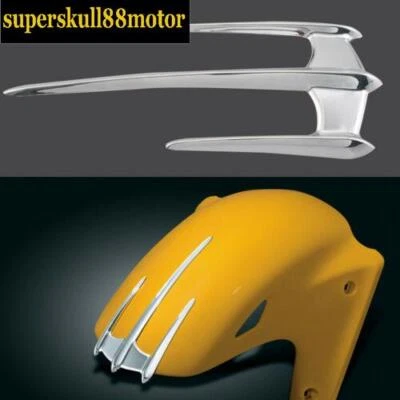 $11.30 • Buy For Yamaha XVS650/1100 V-Star  Chrome ABS Front Fender Cover Accent Decor Trim