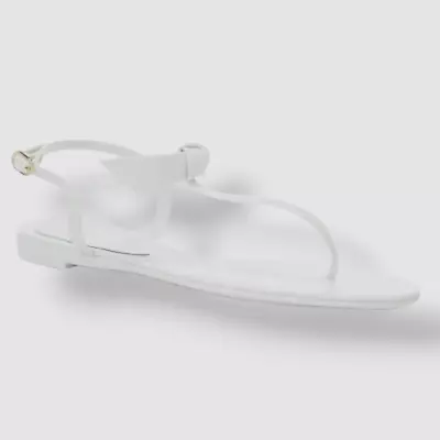 $296 Alexandre Birman Women's White Clarita Jelly Sandal Shoe Size EU 7/US 37 • £79.78