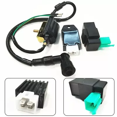 Motorcycle Ignition Coil Plug CDI Box Rectifier Regulator Kit Scooter Bike New • $25.26
