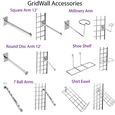 £43.99 • Buy Grid Mesh Wall Chrome Retail Shop Display Panel Accessory/ Accessories