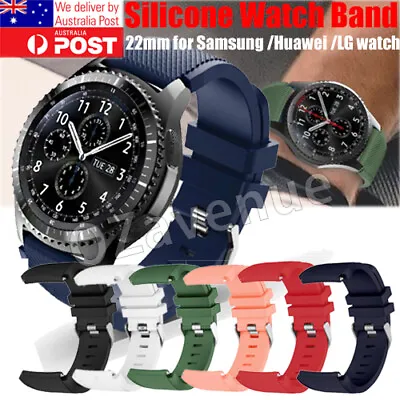 Sport Rubber Silicone Watch Band Strap For Samsung Gear S3 Frontier Classic 22mm • $5.39