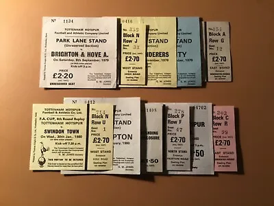 £5 • Buy 79/0 TICKETS Tottenham Spurs (listed Individually) 1979/1980