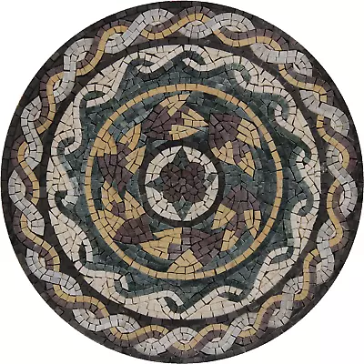 Mosaic Marble Roman Patterns Insert Handmade Medallion Home Pool Design Floor • $181