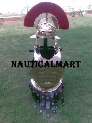 NauticalMart Medieval Armor Halloween Costume Wearable Muscle Armor With Helmet • $239