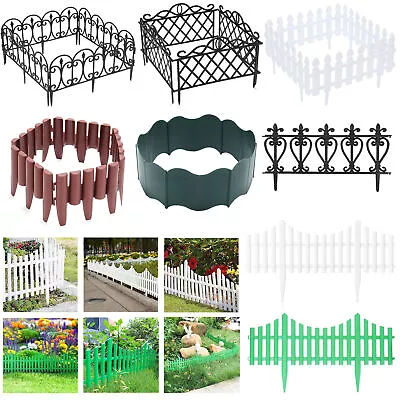 3-40pc Garden Lawn Palisade Edging Border Wall Flower Bed Fence Landscape Decor • £10.94