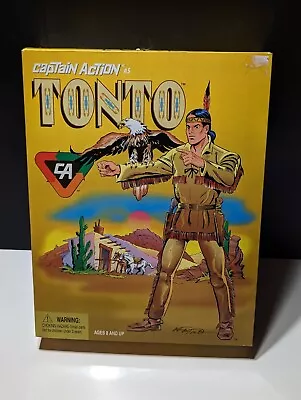 Vtg. 1998 Playing Mantis Captain Action As Tonto Boxed 12  Figure COMPLETE • $54