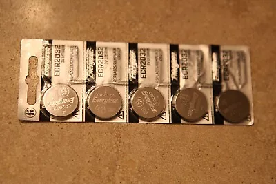 Lot Of 5 New Energizer CR2032 3V Lithium Coin Cell Button Battery CR 2032 • $8.88