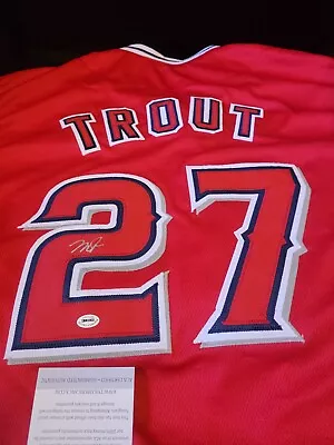 Mike Trout Autographed Coa Jersey Los Angeles Angels!! • $179