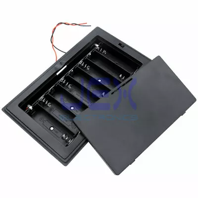 Eight/8X AA DIY Panel Mount Battery Holder Case Box 12V With Power Switch & Wire • $4.99