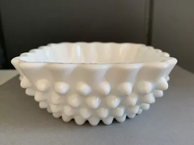 Vintage Milk Glass Hobnail Square Candy Dish Great Condition! • $8