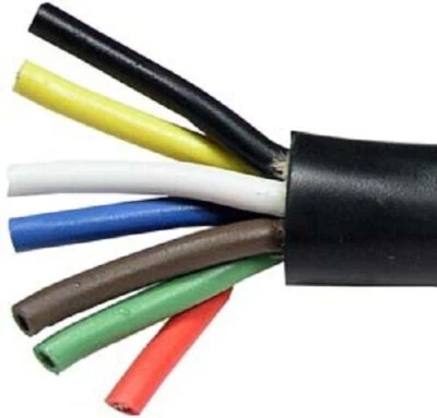 $17.50 • Buy Trailer Wire 14-7 Double Jacketed Cable Cord Connector Light 14Ga 100% COPPER