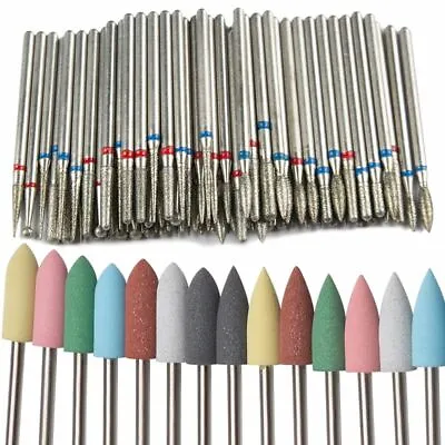 Nail Drill Milling Cutter Diamond Manicure Rotate Burr Grinder Bits Nozzles Tool • $7.76