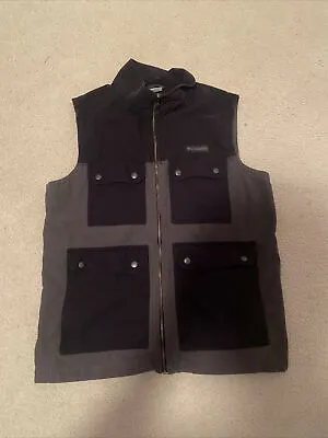COLUMBIA TITANIUM Vest Jacket Mens L Dark Grey/black Fishing Utility Camping Zip • $22