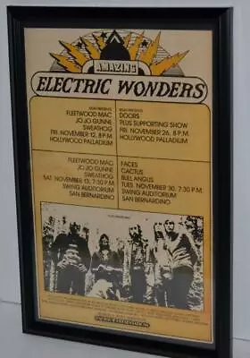 $54.99 • Buy The Doors 1971 Fleetwood Mac Electric Wonders Framed Promo Concerts Poster / Ad