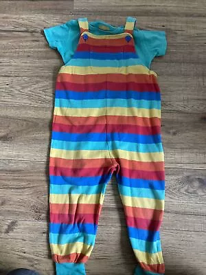£6.50 • Buy Frugi 2-3 Years Rainbow Dungarees 