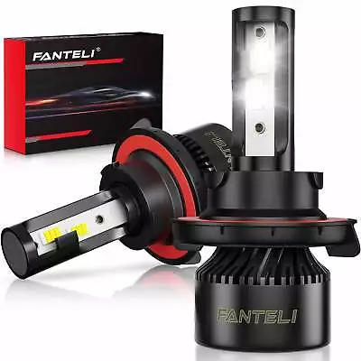 FANTELI H13 9008 LED Headlight Bulbs High Low Beam 600% Brighter 6500K White 2pc • $14.98