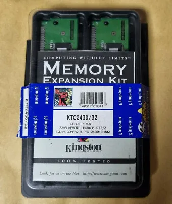 KTC2430/32 Kingston 32MB Kit (2 X 16MB) EDO 60ns 72-Pin SIMM Memory 243115-001  • £19.50