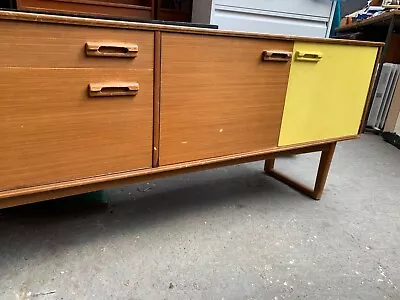 Vintage Retro Mid Century Modern MCM Wood Sideboard Teak Wood TV Cabinet 60s 70s • £249