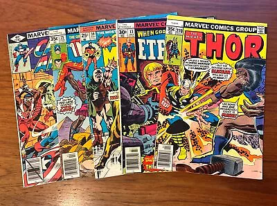 Marvel Comics Lot Of 5: Bronze Age Low Grade Readers: Thor Cpt America Invader • $20