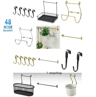 £6.99 • Buy IKEA HULTARP Hooks Organiser Rails Drainer Containers Holder Home Kitchen Range