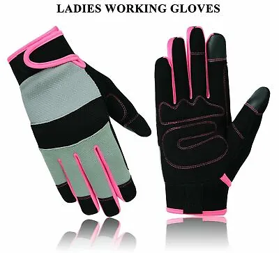 Ladies Work Gloves Hand Protection Mechanic Farmer's Gardening DIY Cleaning UK • £4.99