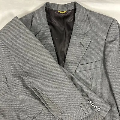 Vintage Christian Dior Wool Suit Charcoal Gray Tailored By Hart Schaffner Marx • $89.99