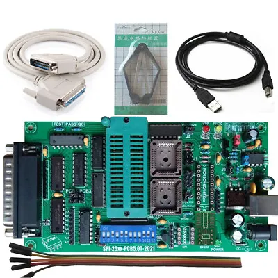 SPI 25xx EPROM Programmer BIOS009 PICsupport 0.98d12promotion Clip PLCC32+SOIC • $37.99