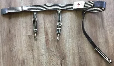 Vtg Masonic Knights Templar In Hoc Signo Vinces Belt  2 Belt Strap Sword Hook. • $99