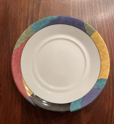Mikasa CURRENTS 6  Plate Saucer Replacement Multicolor Rim • $9.99