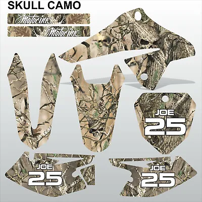 SUZUKI DRZ 125 2008-2019 SKULL CAMO Motocross Racing Decals Set MX Graphics Kit • $200