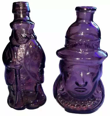 Lot Of 2 Amethyst Glass Wheaton Bottles  • $10