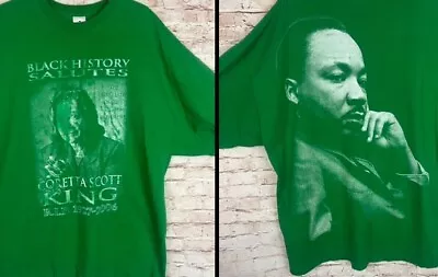 VTG Martin Luther King Jr Wife Coretta RIP 06 Black History T Shirt MLK 3XL READ • $100