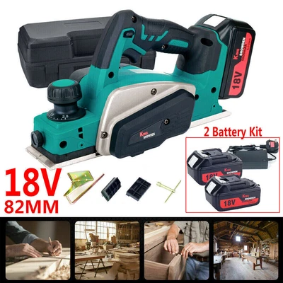 £62.98 • Buy Electric Cordless Wood Planer Power Tool Kit 82mm Blade For Makita 18V Batterys