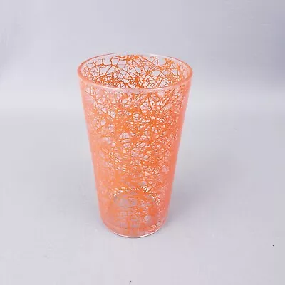 Vintage Mid Century Modern Orange Spaghetti String Tumbler • $8.29