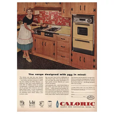 1954 Caloric Range: Designed With You In Mind Vintage Print Ad • $7.50