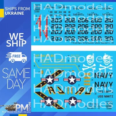 HAD Models 32080 1/32 Decal For F-14A Jolly Rogers The Final Countdown • $41.84