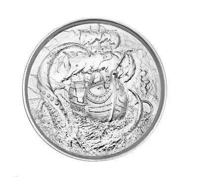 Elemetal Privateer Series The Kraken 2 Oz .999 Silver Round • $90
