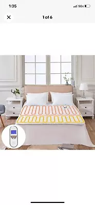 Bwarm Premium Multi-Zone Electric Heated Mattress Pad Full Size 54  X 75  • $79.99