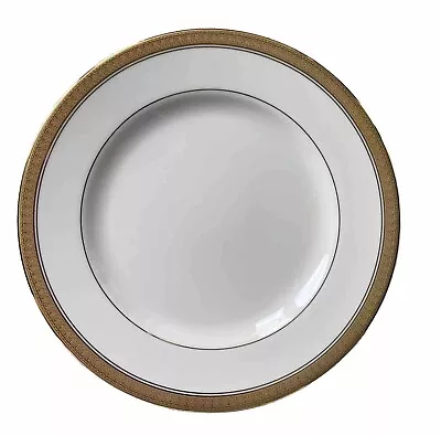 Mikasa Palatial Gold Rimmed 8 1/4  Salad Plate Ivory/Gold Trim FineChina • $9.99